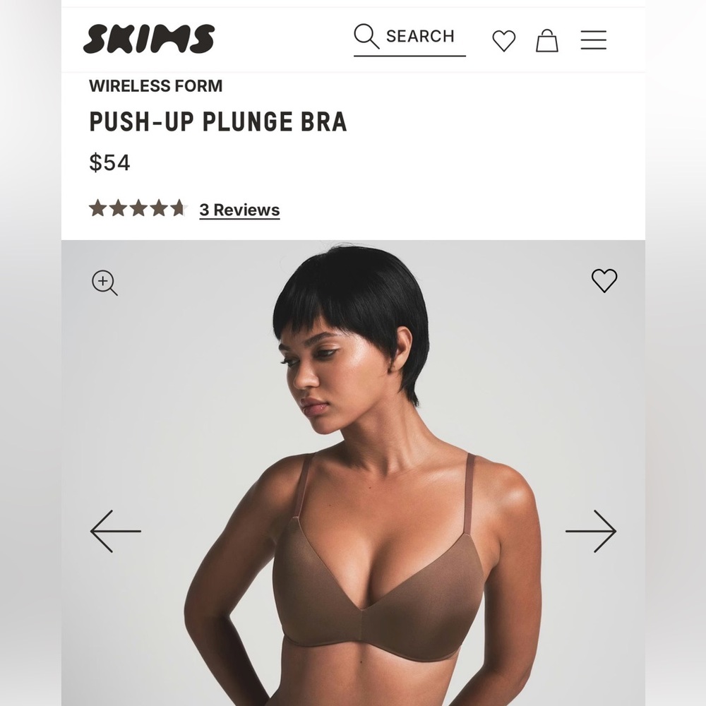 SKIMS Push-Up Plunge Bra in Jasper
